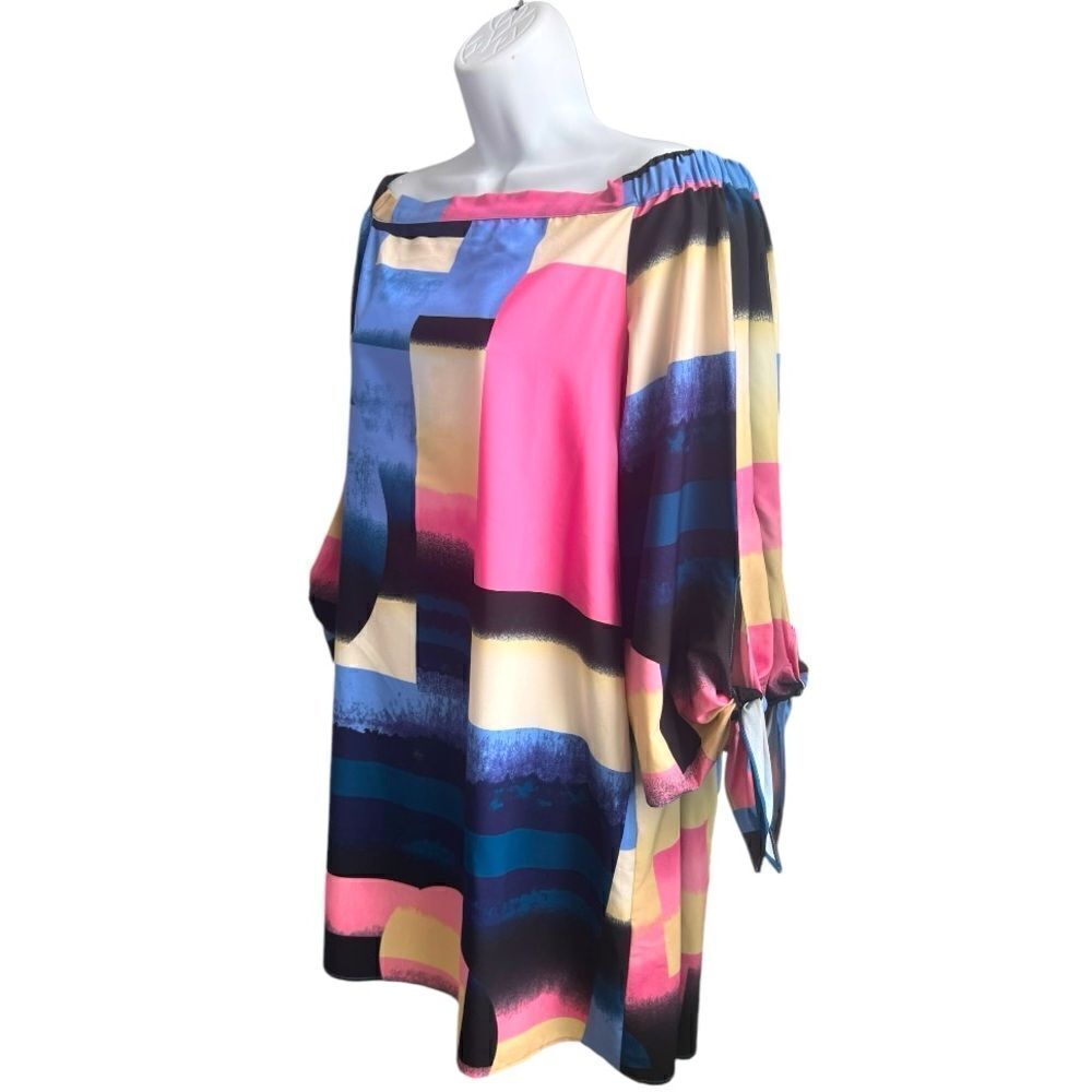 Nicoller Miller New York Off The Shoulder Multicolor Dress Size 6